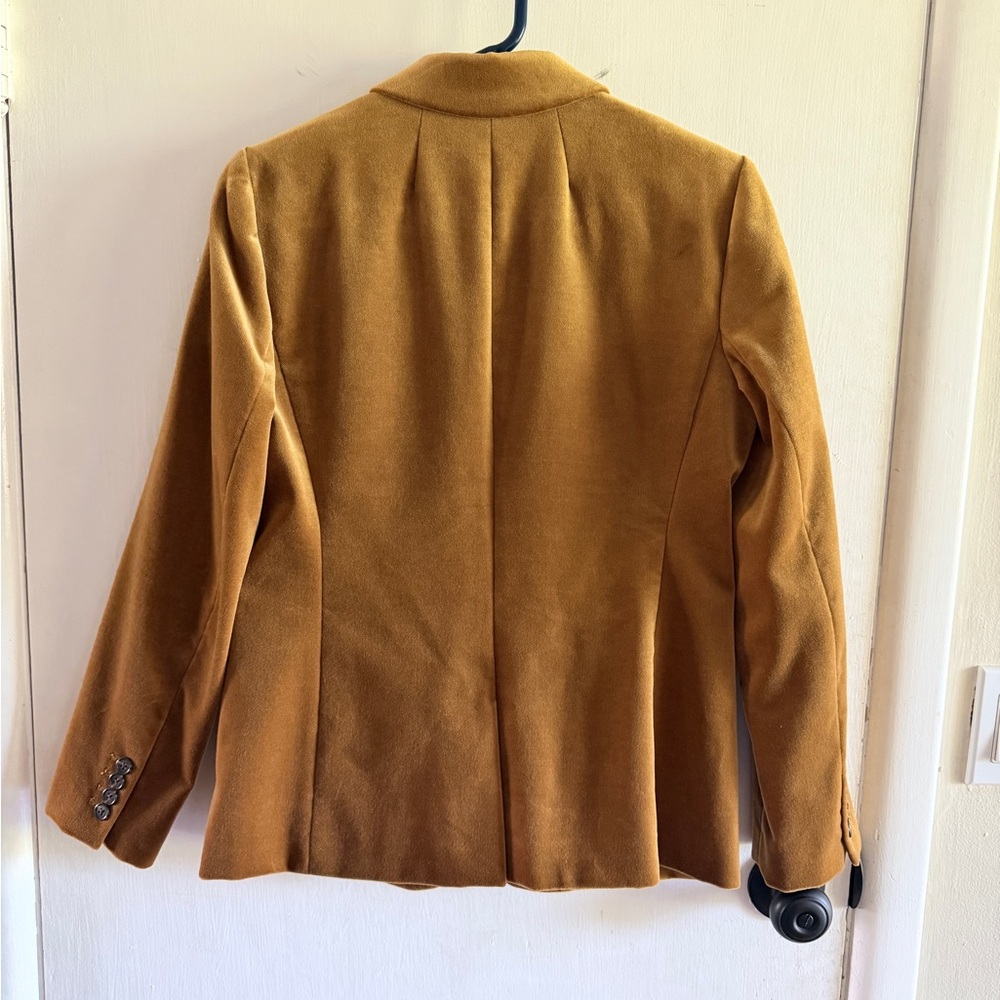 J.Crew Carmel Brown Velvet Parke Blazer Jacket size 6 small - Picture 4 of 6